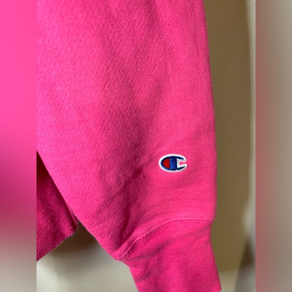 Reverse Weave Script Hoodie - Neon Pink Size Small (Unisex) - Picture 4 of 6